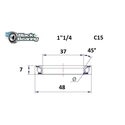 Roulement de direction BlackBearing C15 1"1/4 37x48x7 mm 45x90°