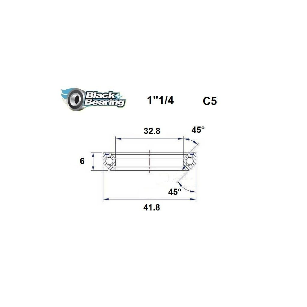 Cuscinetto Per Cuffia MR136 ZEN 1-1/4 32,8x41,8x6 45/45 - Nuovo, Ricambio Testa Forcella Bici
