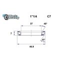 Roulement de direction BlackBearing C7 1"1/4 37x46.9x7 mm 45x45°