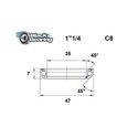 Roulement de direction BlackBearing C8 1"1/4 35x47x7 mm 45x45°