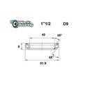 Roulement de direction BlackBearing D9 1"1/2 40x51.9x8 mm 45x45°