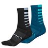 Lote de 2 pares de calcetines Endura Coolmax  - Con corte anatómico - Tejido Coolmax muy transpirable