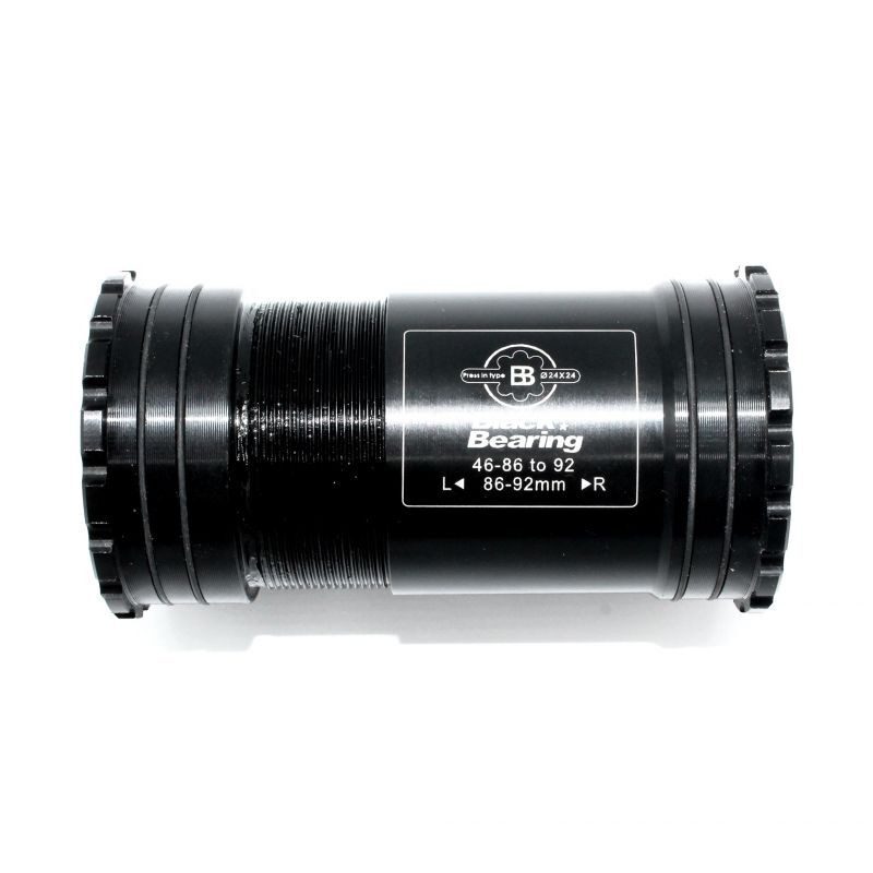 Boitier de pédalier BlackBearing B5 Pressfit30 46x68-92 mm axe 24 mm et GXP acier