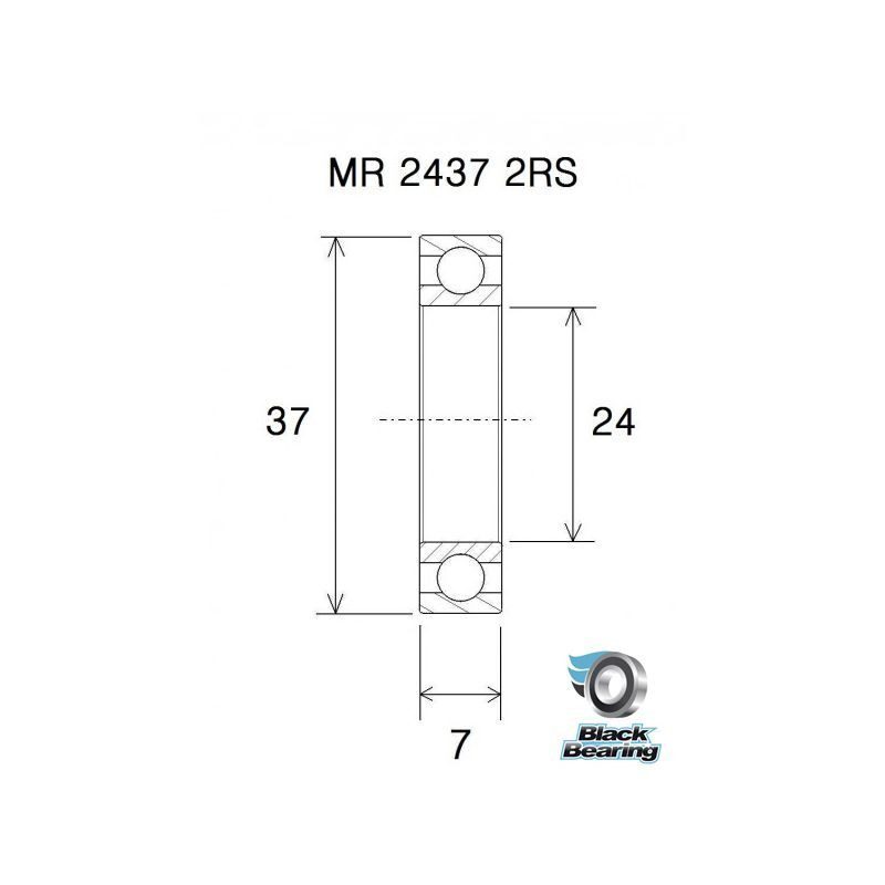 BlackBearing C Pressfit Trek trapas BB90/95 voor 24 mm keramische as crankstel