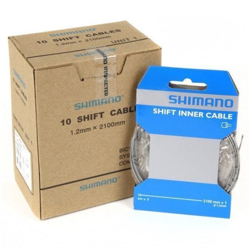 Pack de 10 cables y terminales de cambio Shimano 2100mm Y60098100