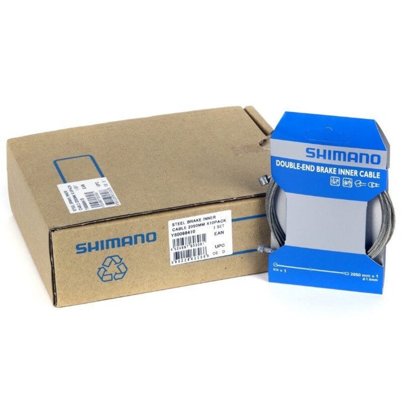 Pack de 10 cables et embouts frein Shimano 2050mm Y80098410