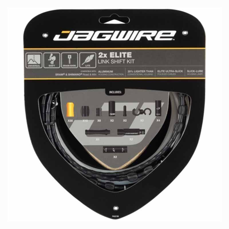 Kit câbles et gaines dérailleurs vélo route Jagwire Road 2xElite