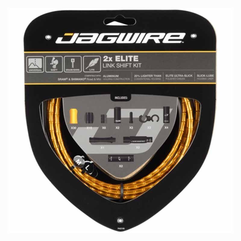 Kit câbles et gaines dérailleurs vélo route Jagwire Road 2xElite Kit câbles et gaines dérailleurs vélo route Jagwire Road 2xElite