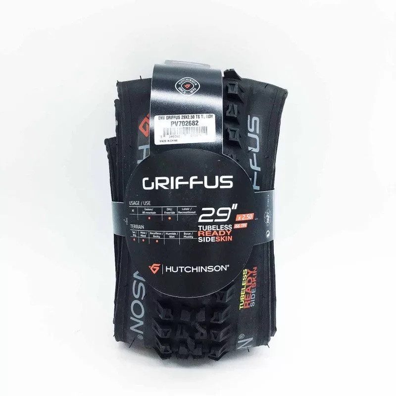 Pneu VTT 29 pouces Hutchinson Griffus 2.50 tubeless ready ECO Sideskin tringles souples