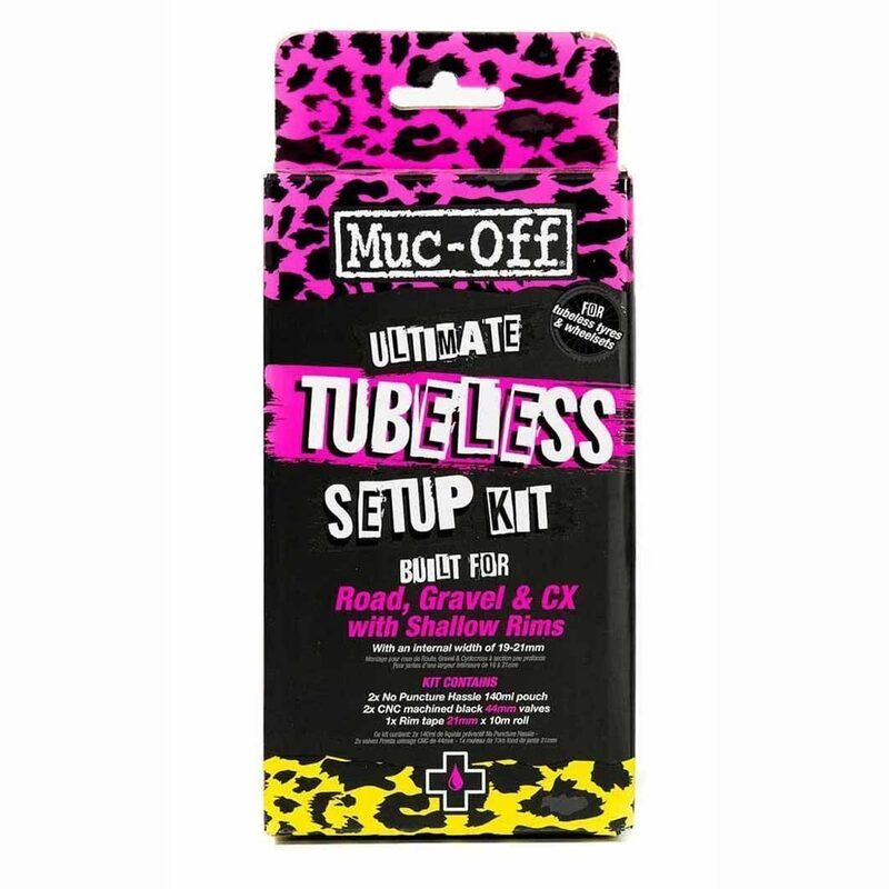 Kit de conversion Tubeless Muc-Off Raod, Gravel et Cyclocross 21mm et valves de 44mm