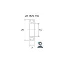 Roulement de moyeux BlackBearing B3 acier MR15267-2RS