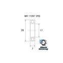 Roulement de moyeux BlackBearing B3 acier MR17287-2RS