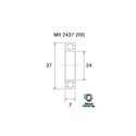Roulement de moyeux BlackBearing B3 acier MR2437-2RS