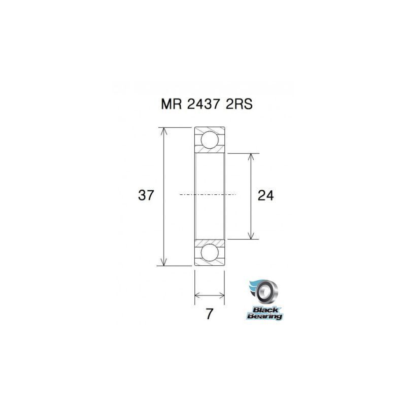 BlackBearing B3 stalen naaflagers MR2437-2RS