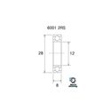 Roulement de moyeux BlackBearing B5 acier 6001-2RS