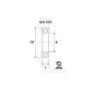 Roulement de moyeux BlackBearing B5 acier 608-2RS