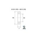 Roulement de moyeux BlackBearing B5 acier 61810-2RS