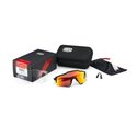 Lunettes vélo 100% Speedcraft Matte White HiPER Blue Multilayer Mirror Lens