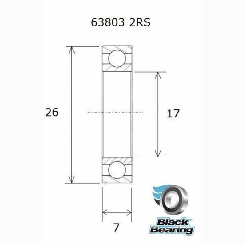 Roulement de moyeux Blackbearing B5 63803-2RS