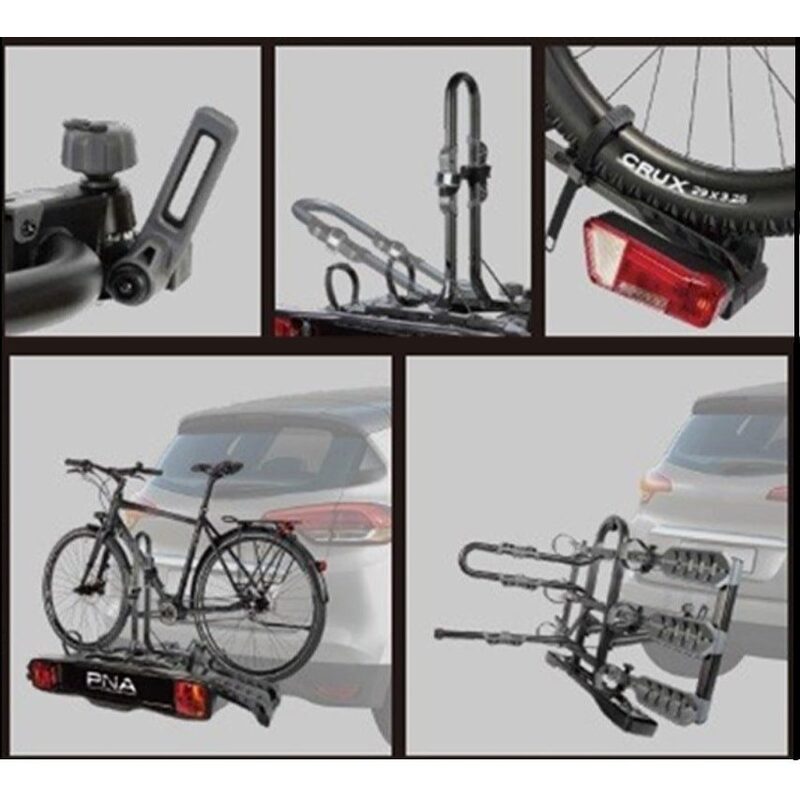 Porte-vélo boule d'attelage véhicule PNA Rack 4 vélos, VTT, VAE, VTTAE