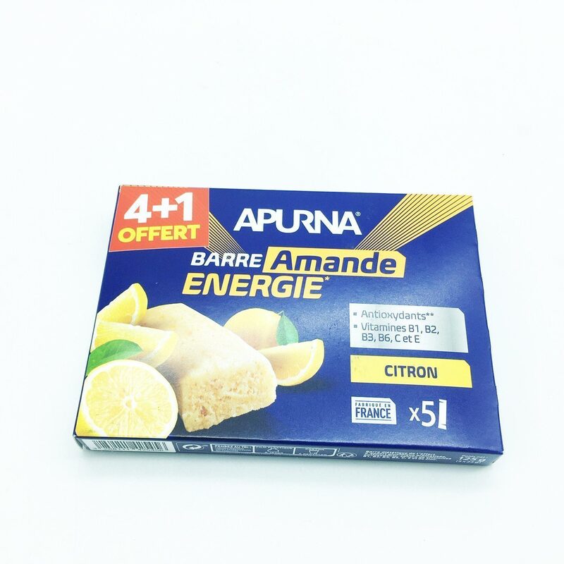 Doos met 4 smeltende antioxidant-energierepen Apurna + 1 gratis