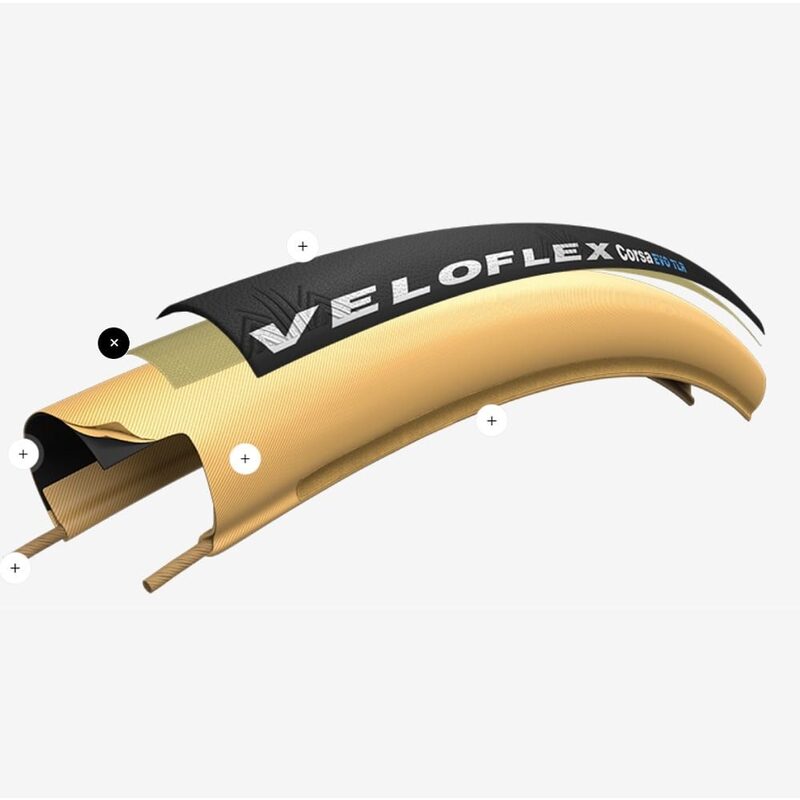 Pneu vélo route Tubeless Ready Veloflex Corsa Evo TLR 25