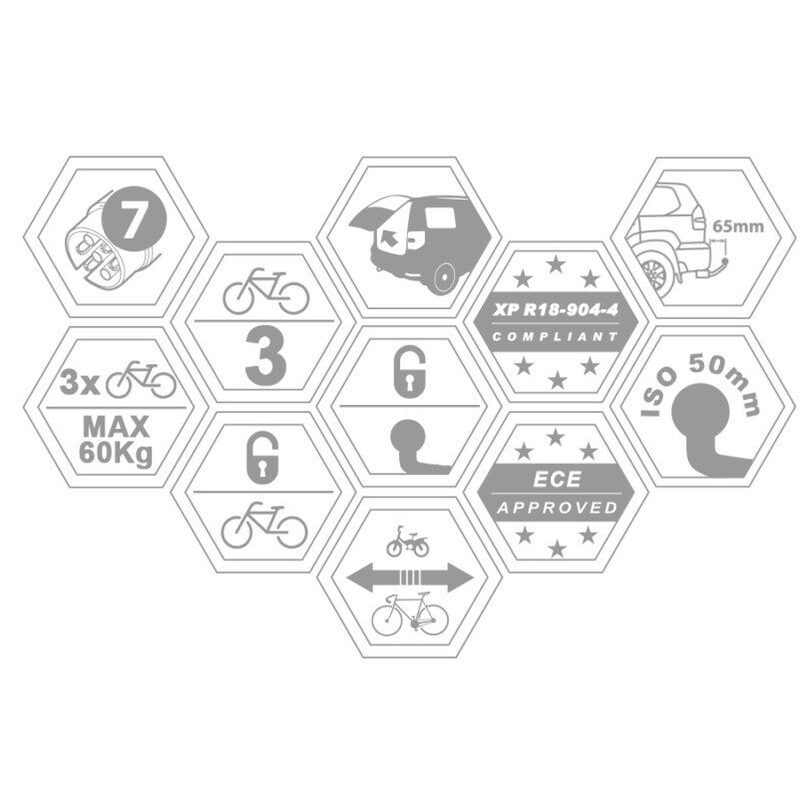 BuzzRack E-Hornet fietsendrager 3 kantelbaar 3 fietsen