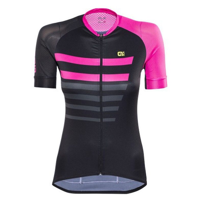 Dames fietsshirt met korte mouwen Alé Cycling PR-R Piuma Zwart Roze