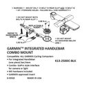 Support K-Edge Garmin pour cintre intégré Splayd ajustable avec support GoPro