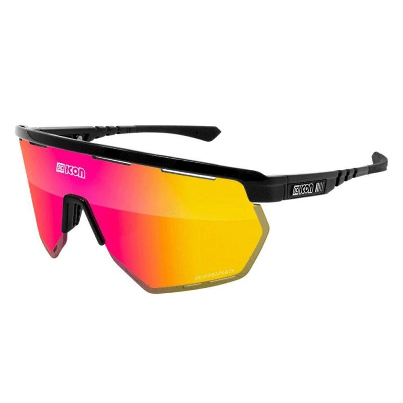 Lunettes vélo Scicon Aerowing Black Gloss Multimirror Red