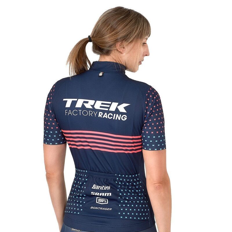 Dames fietsshirt met korte mouwen Santini Trek Factory Racing Replica