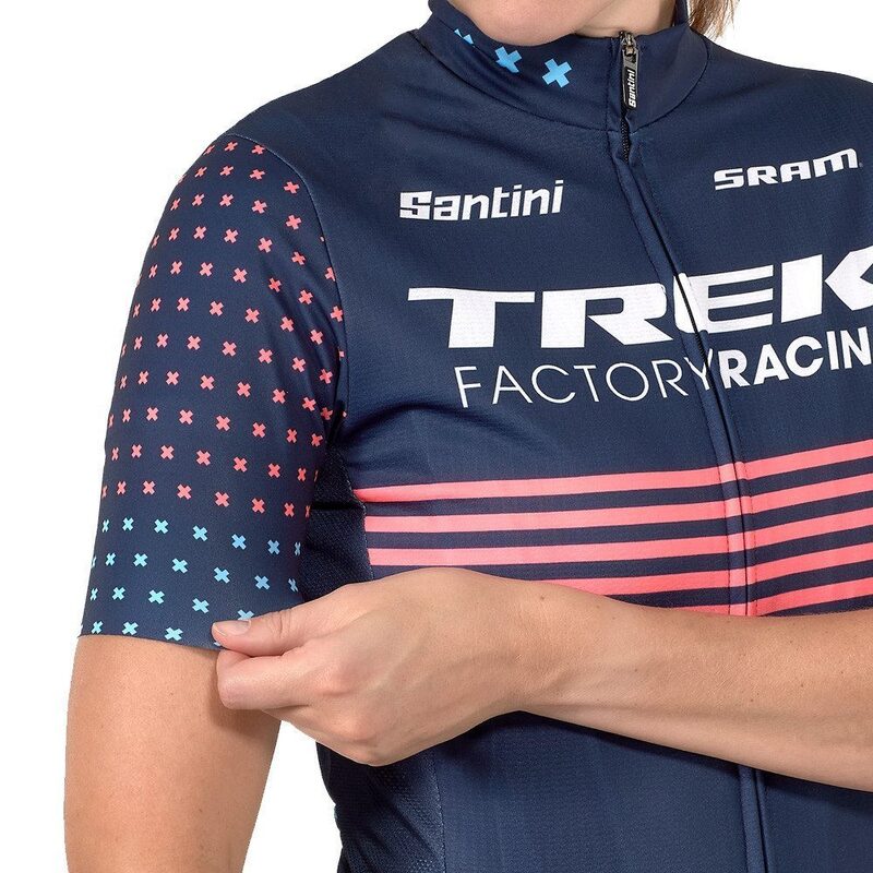 Maillot vélo manches courtes femme Santini Trek Factory Racing Replica