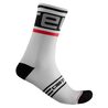 Chaussettes vélo été et mi-saison Castelli Prologo 15 noir blanc