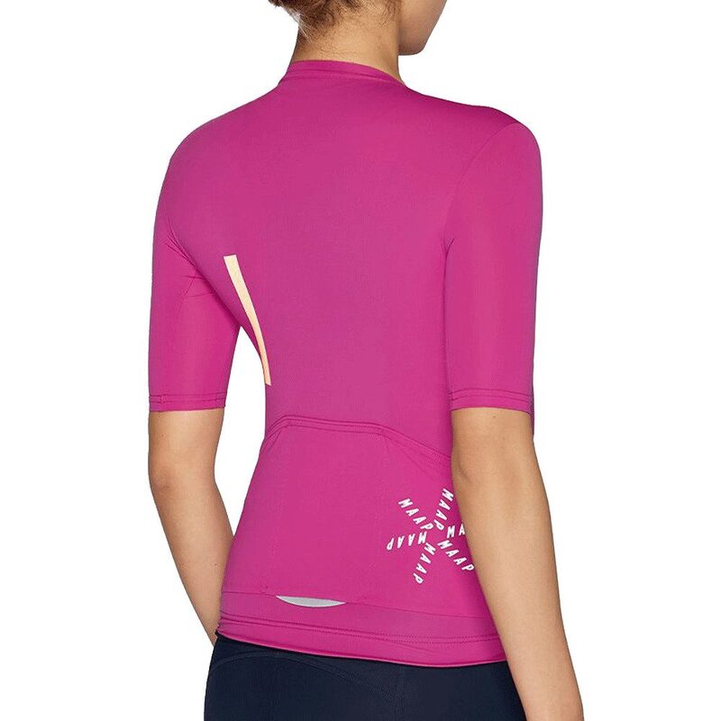 Maillot vélo manches courtes femme Maap Training Shock Pink