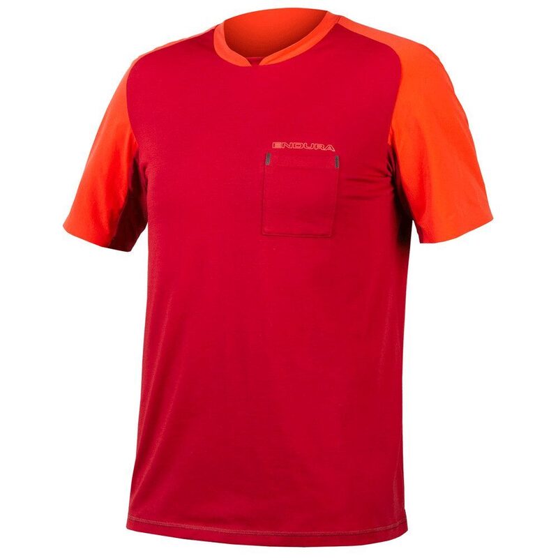 Photo Maillot manches courtes gravel et VTT Endura GV500 Foyle M rouge
