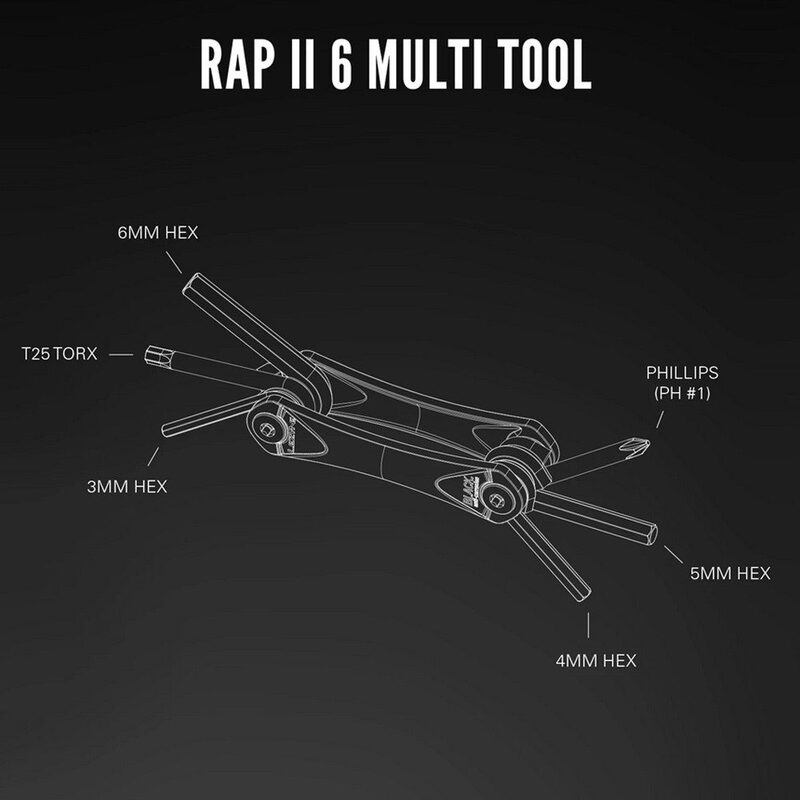 Multi-outils Lezyne Rap II 6 Tool