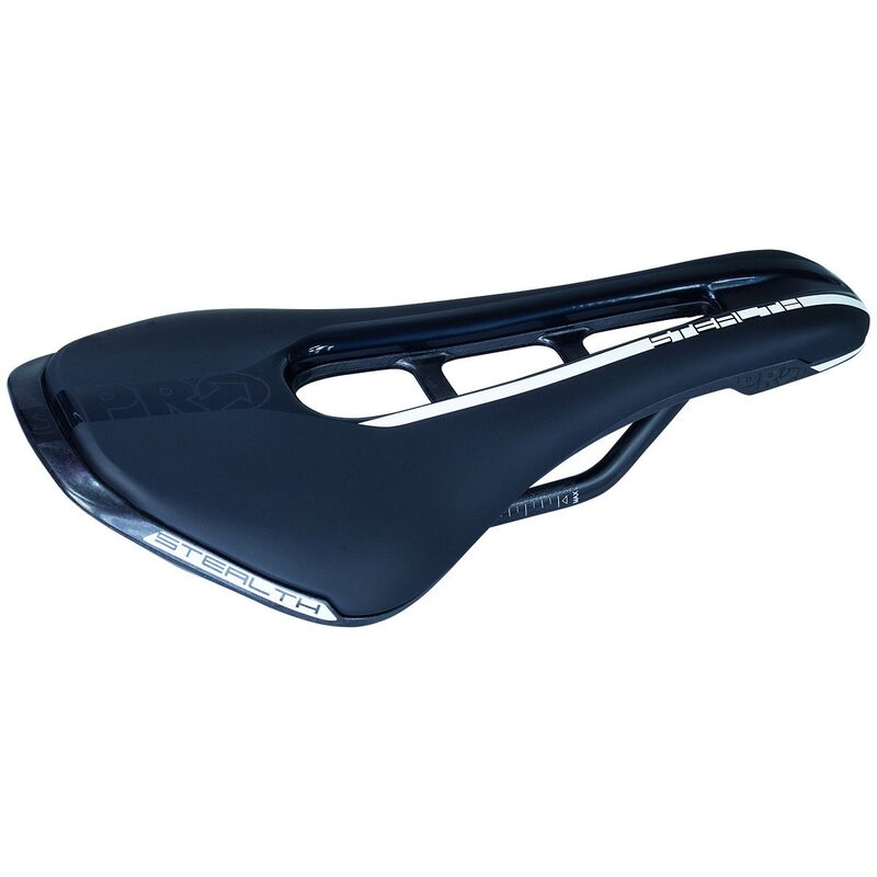 Selle vélo Pro Stealth noire Rails carbone