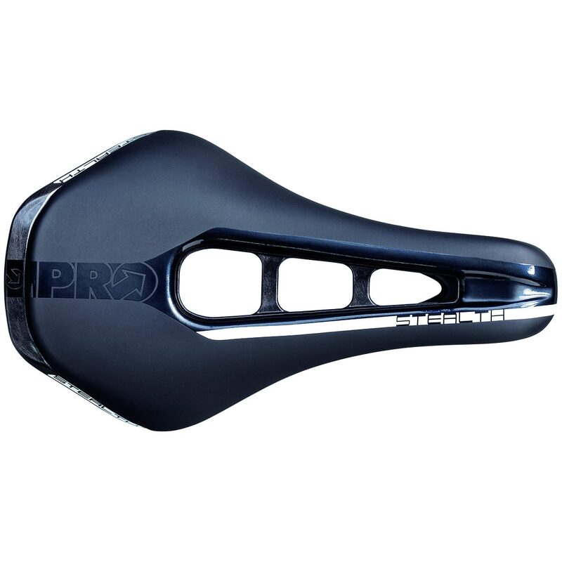 Selle vélo Pro Stealth noire Rails carbone