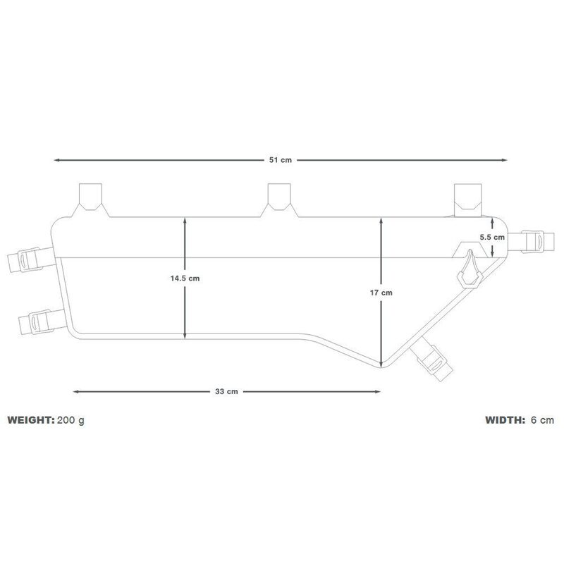 Sacoche de cadre bikepacking Apidura Expedition Compact 5.3L
