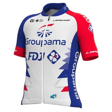 Alé Cycling Replica Groupama FDJ 2022 fietsshirt voor kinderen