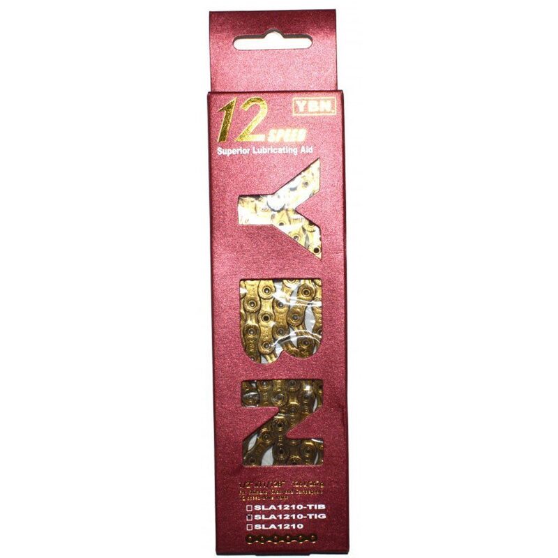 Fiets- en mountainbike ketting Yaban SLA 1210 12V zelfsmerend goud