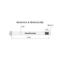Axe de roue avant Black Bearing 15 mm - 145mm - M14x1,5 - 17 mm - compatible FOX