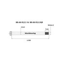 Axe de roue arrière BlackBearing 12 mm - 164 - M12x1,5 - 14 mm - Compatible Shimano