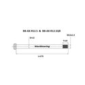 Axe de roue arrière BlackBearing 12 mm - 173 mm - M12x1,5 - 19 mm