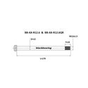 Axe de roue arrière BlackBearing 12 mm - 179 mm - M12x1,5 – 19 mm