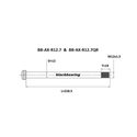 Axe de roue arrière BlackBearing 12 mm – 228,5 mm - M12x1,5 - 19 mm