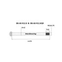 Axe de roue arrière BlackBearing 12 mm - 174 mm - M12x1,75 - 21 mm