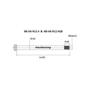 Axe de roue arrière BlackBearing - 12 mm - 170 mm - M12x1,5 - 19 mm QR
