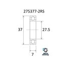 BlackBearing B3 stalen naaflager MR-27537-2RS