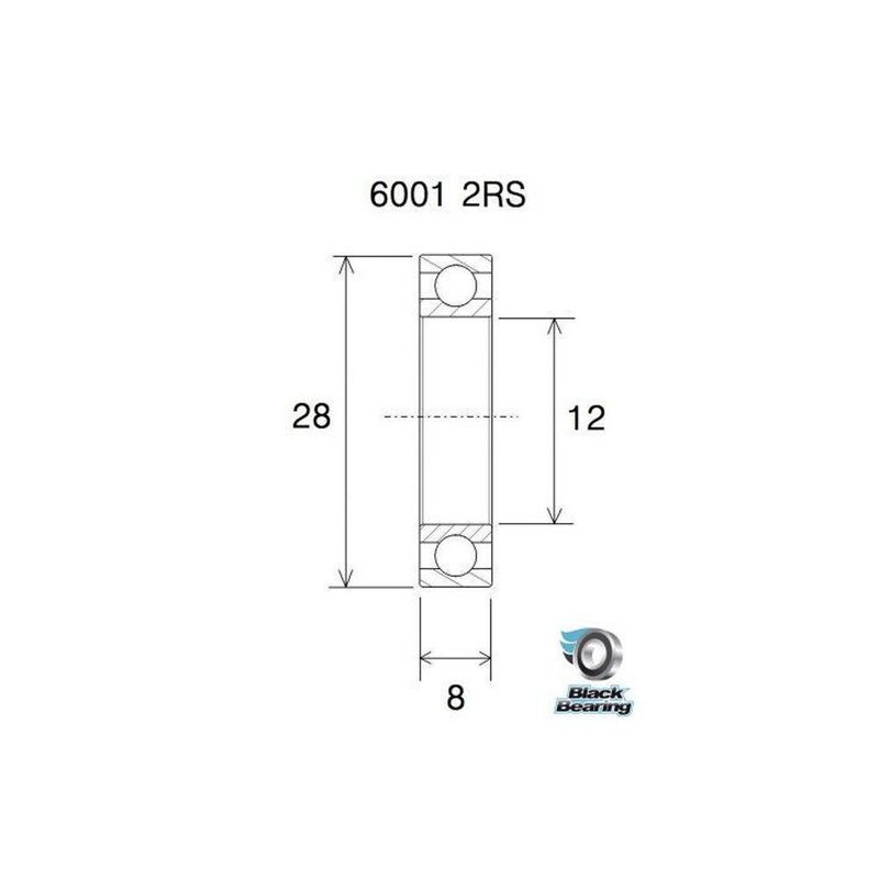 Roulement VTT tout suspendu BlackBearing MAX 6002-2RS 15x32x9 mm acier